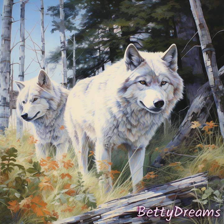 dream about white wolf
