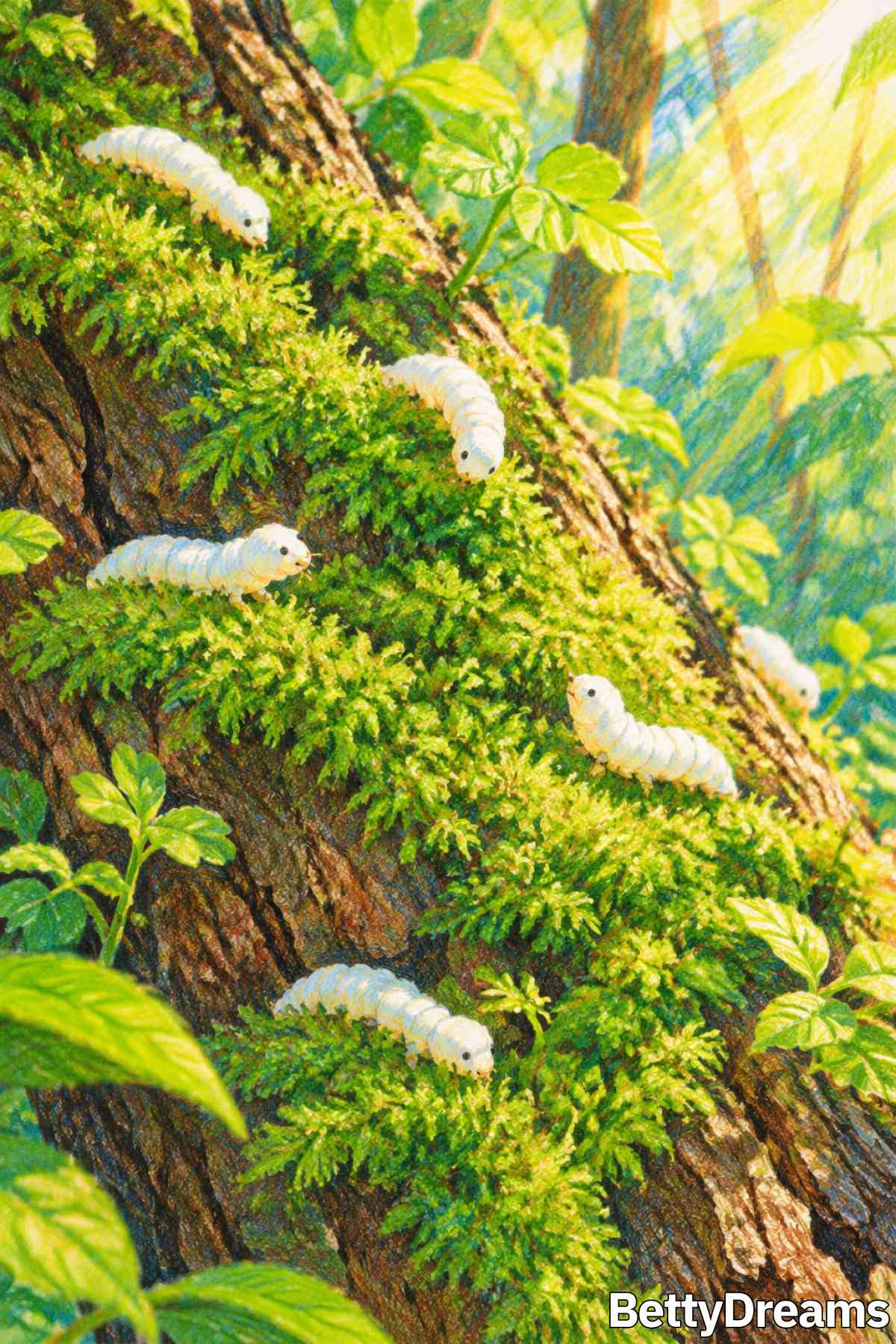 white worms in dream