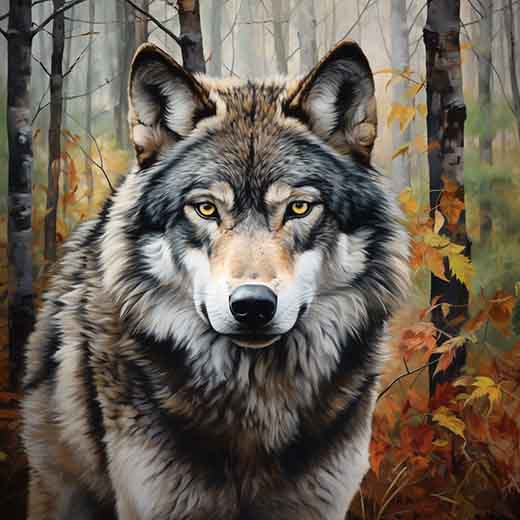 dream about wolf staring at you