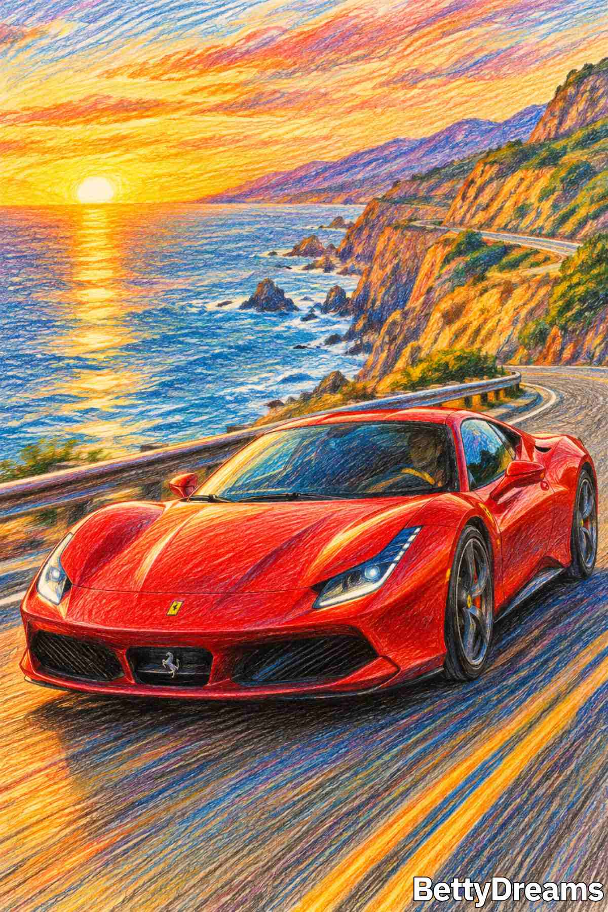 dreaming about a red car