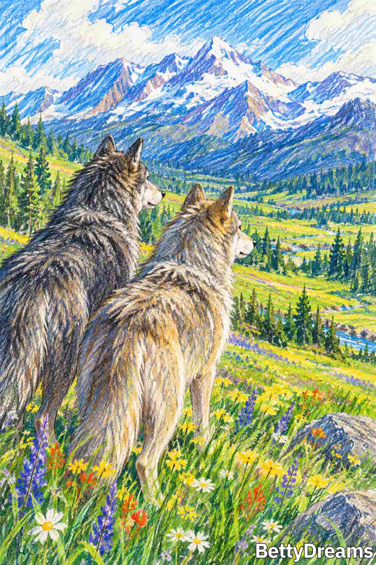 dreaming about a wolf staring at you
