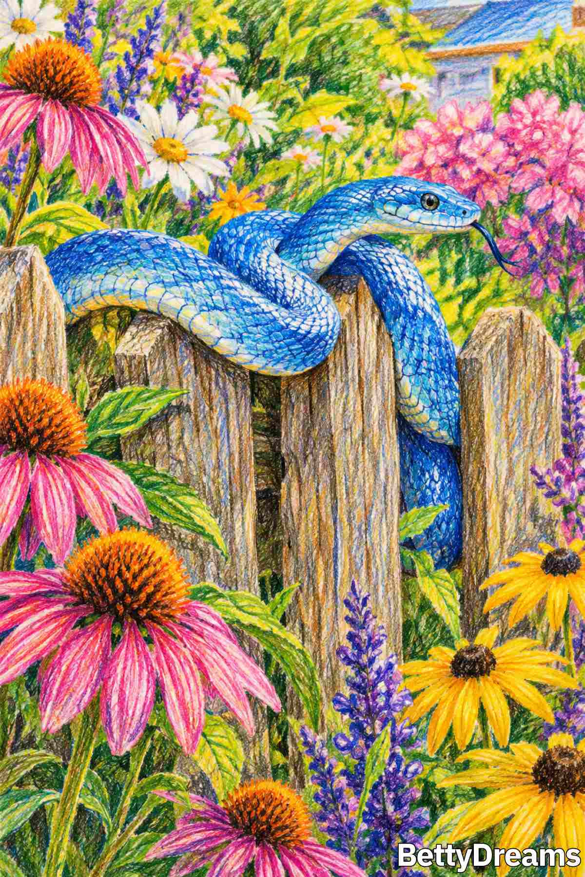 seeing a blue snake in dreams