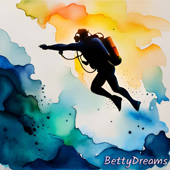 dream of diving into water