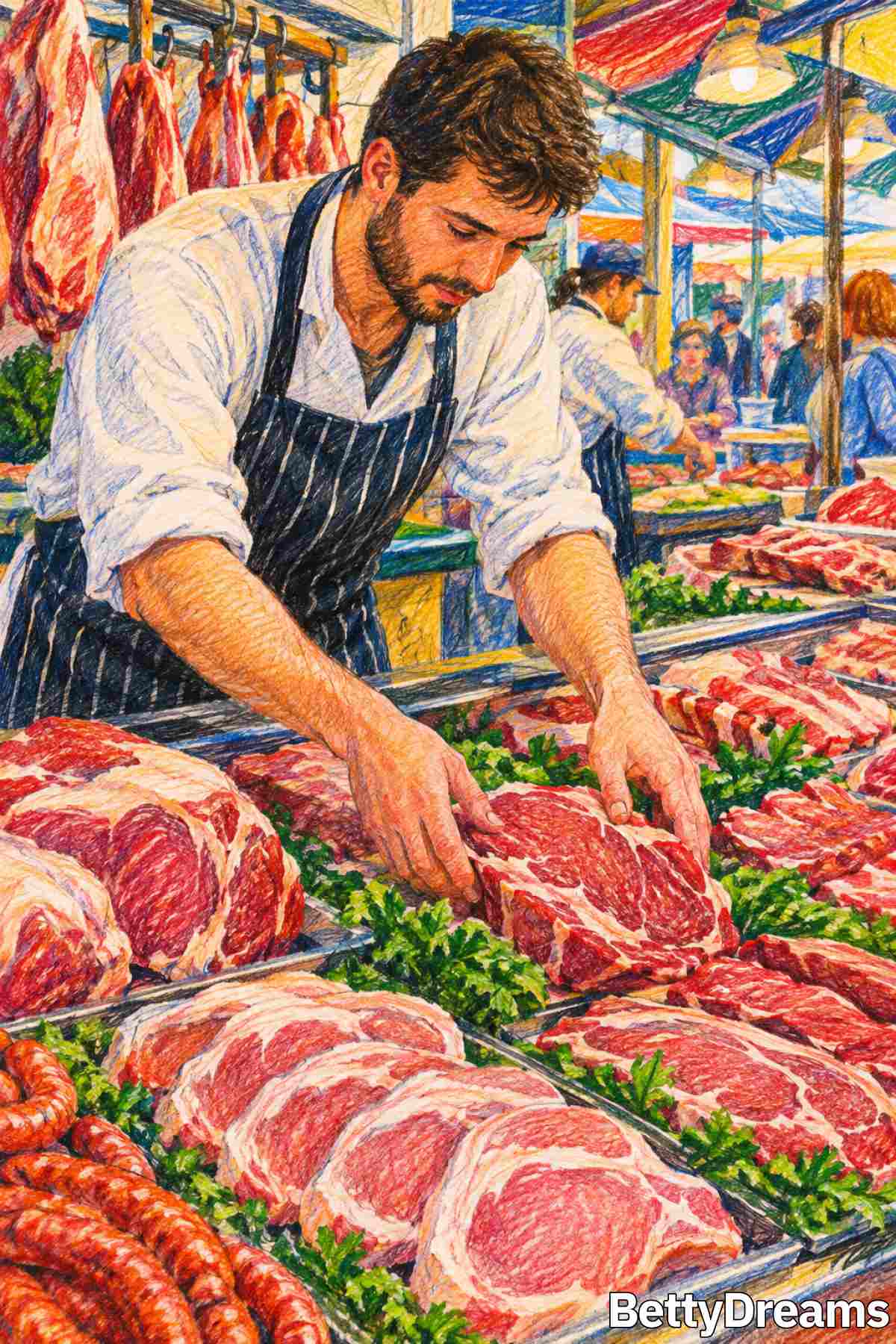 dream of eating raw meat