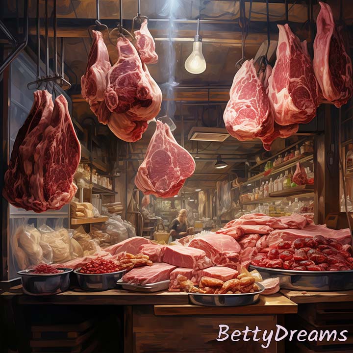 dream of eating raw meat 