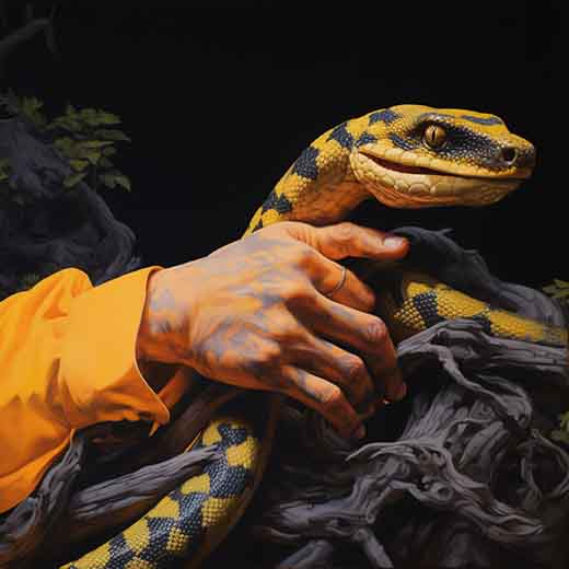 dream of grabbing a snake