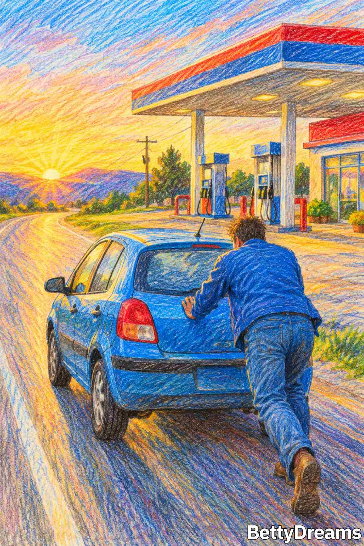 dreaming about running out of gas