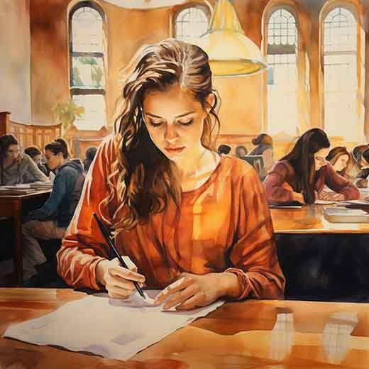 dream of taking a test