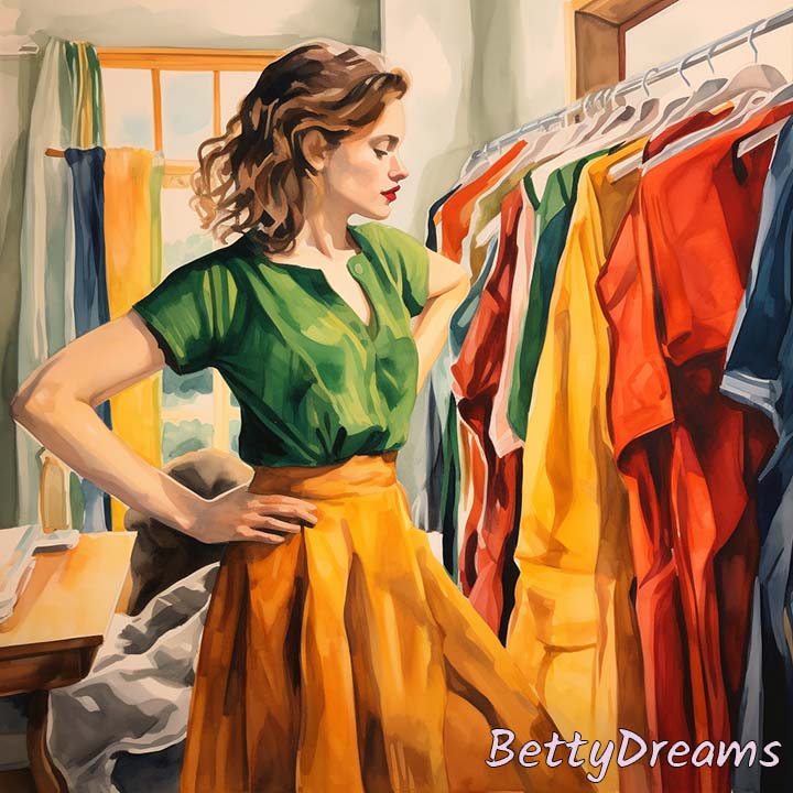 dream of trying on clothes