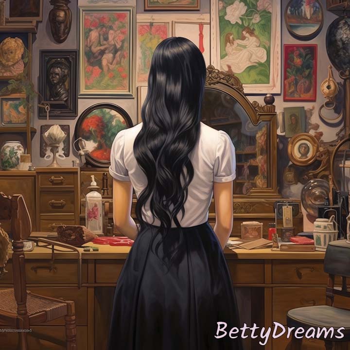 dreaming about long black hair