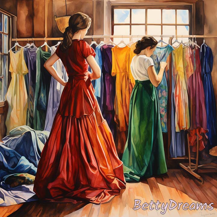 dreaming about trying on clothes
