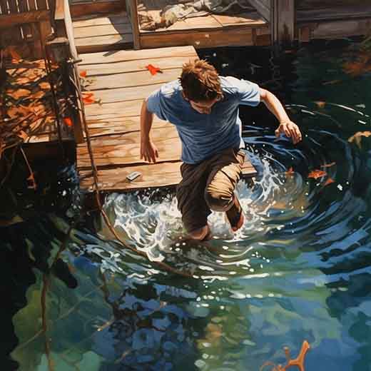 dreaming of falling into water