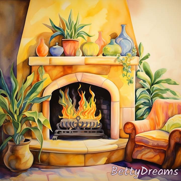fireplace at home