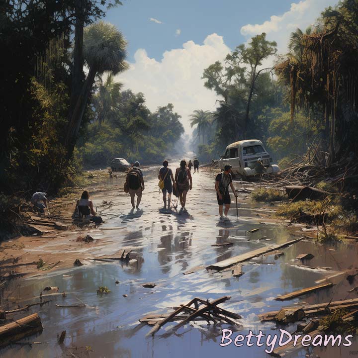 flooded road