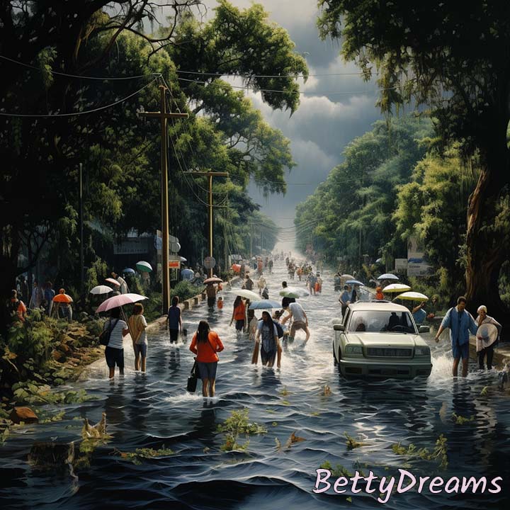 flooded road