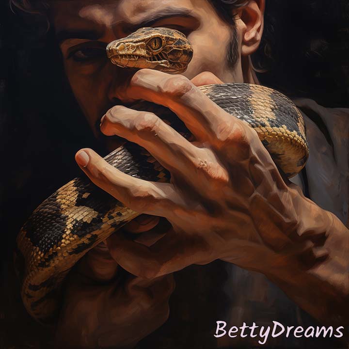 grabbing a snake 