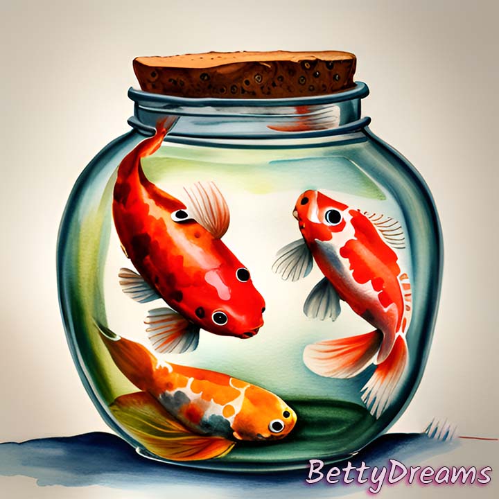 jar of koi fish