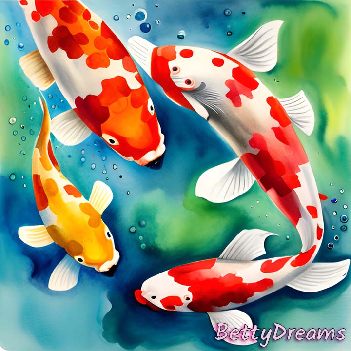 koi fish group