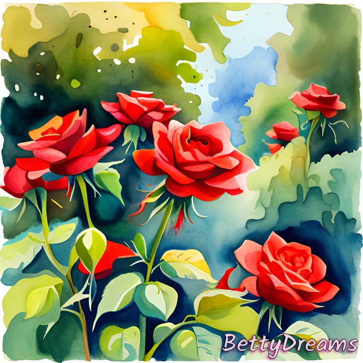 many red roses