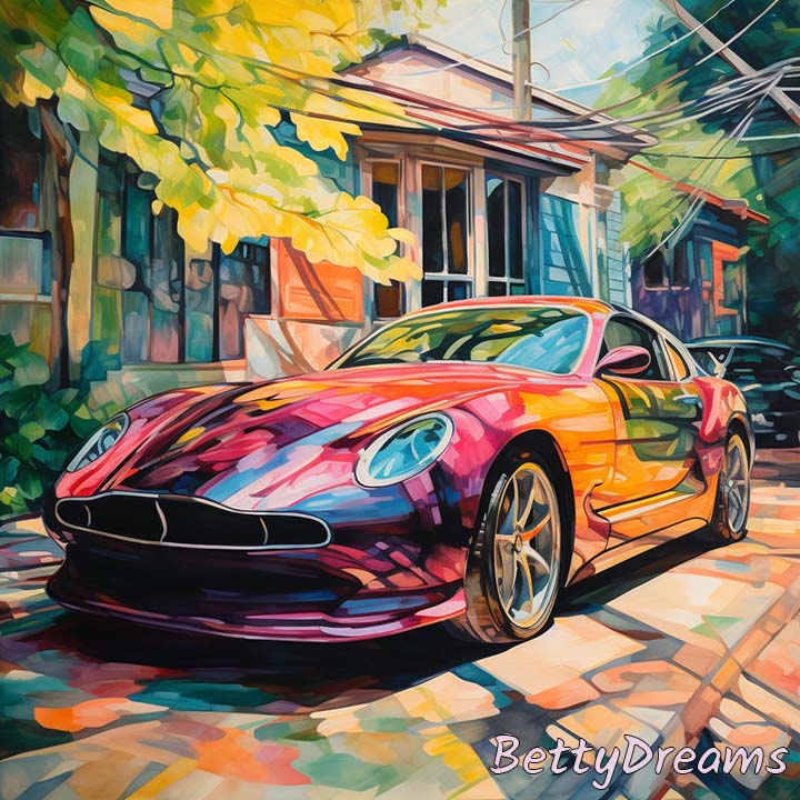 parked sports car