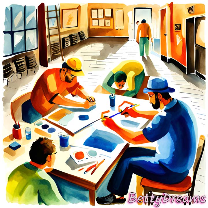 people drawing at the table dream