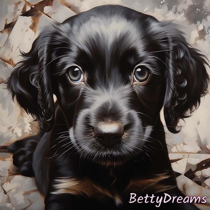 black puppy