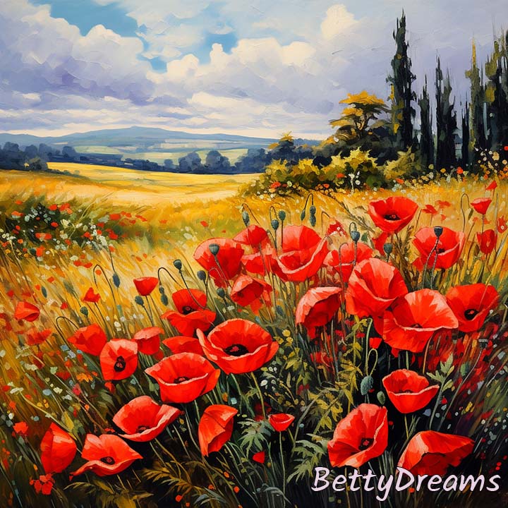 red flowers