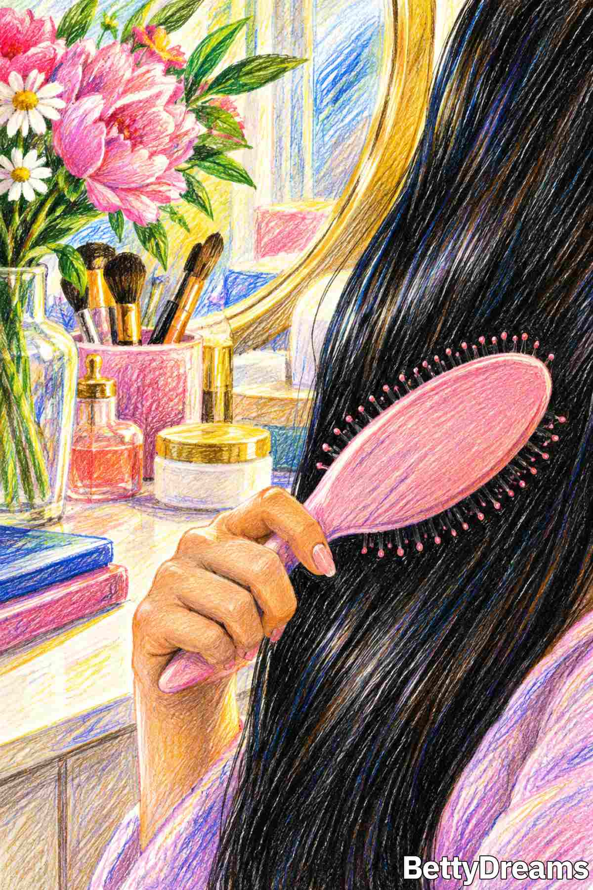 dreams about long black hair