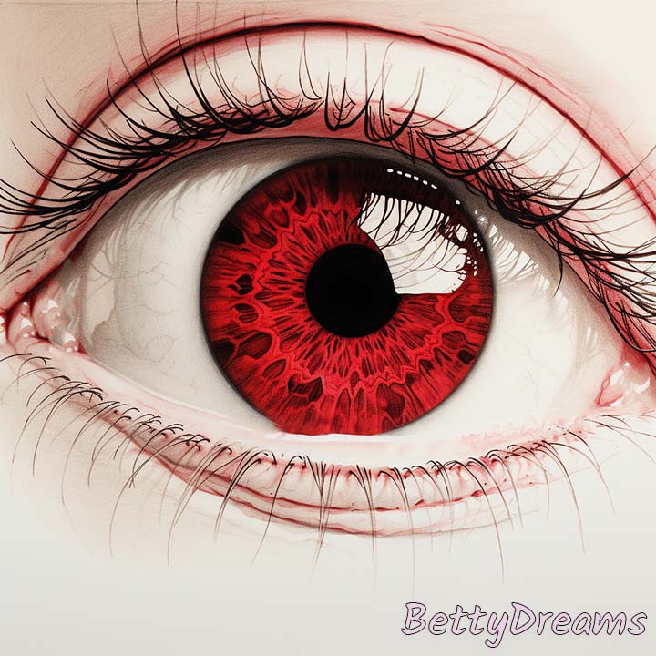 seeing someone with red eyes in a dream