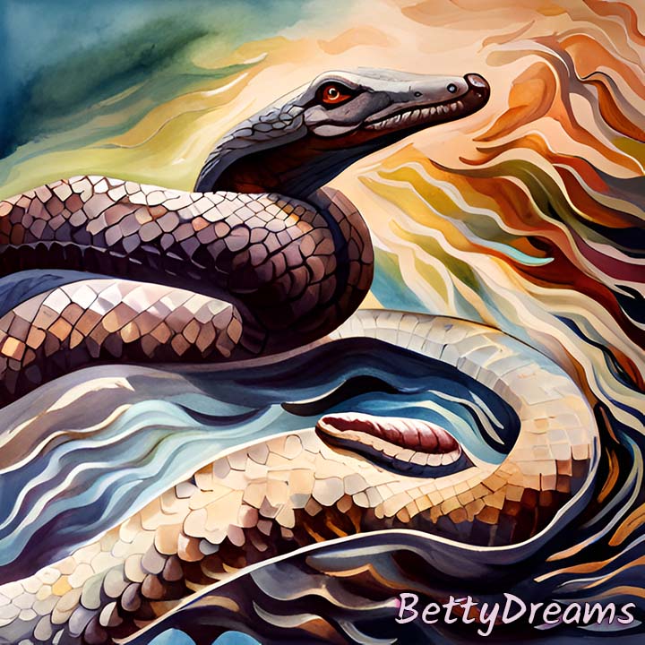 snake in water