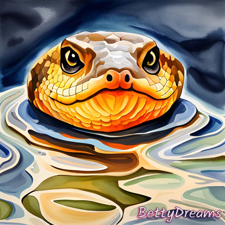 snake peaking from water