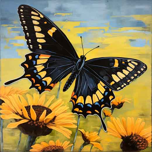 spiritual meaning of black and yellow butterfly