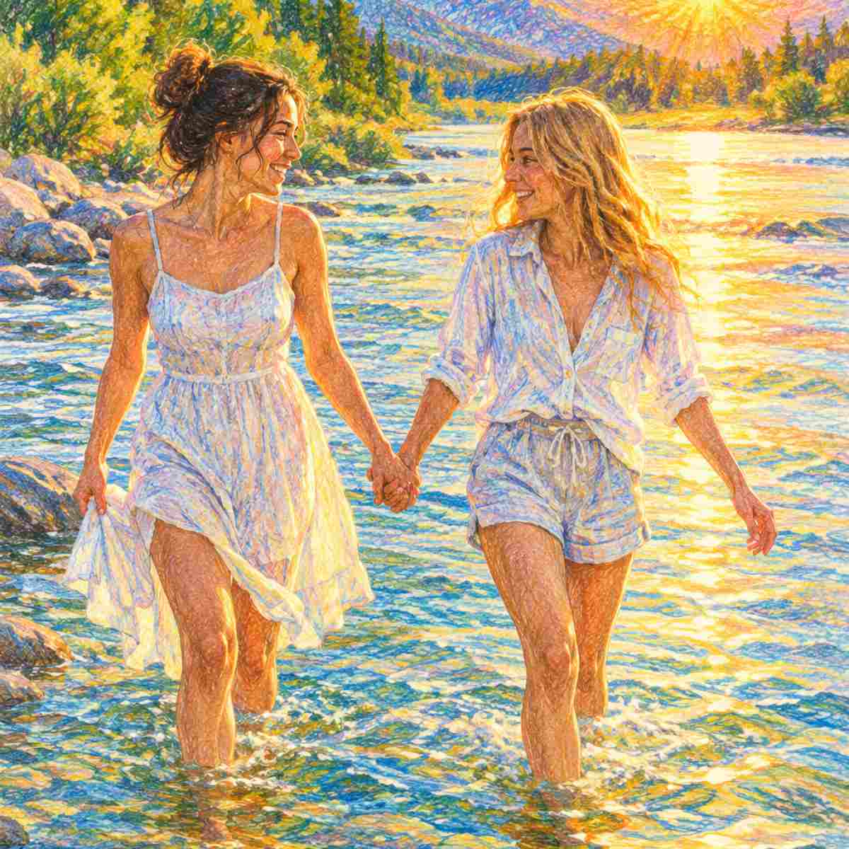 Dream About Swimming in a River with Someone