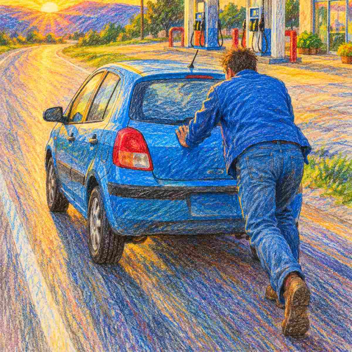 Dream of Running Out of Gas