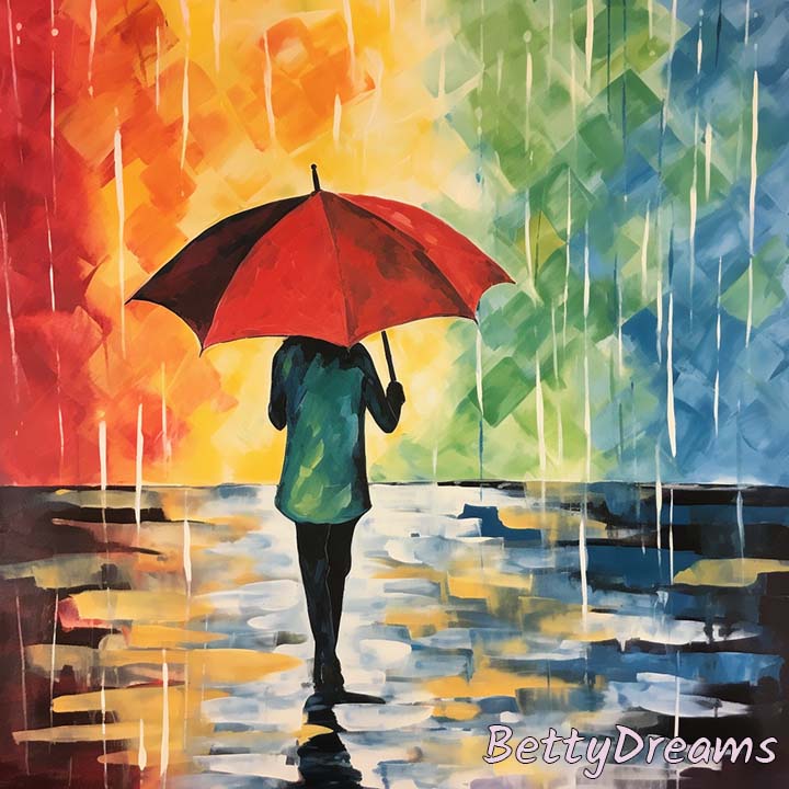 umbrella in rain