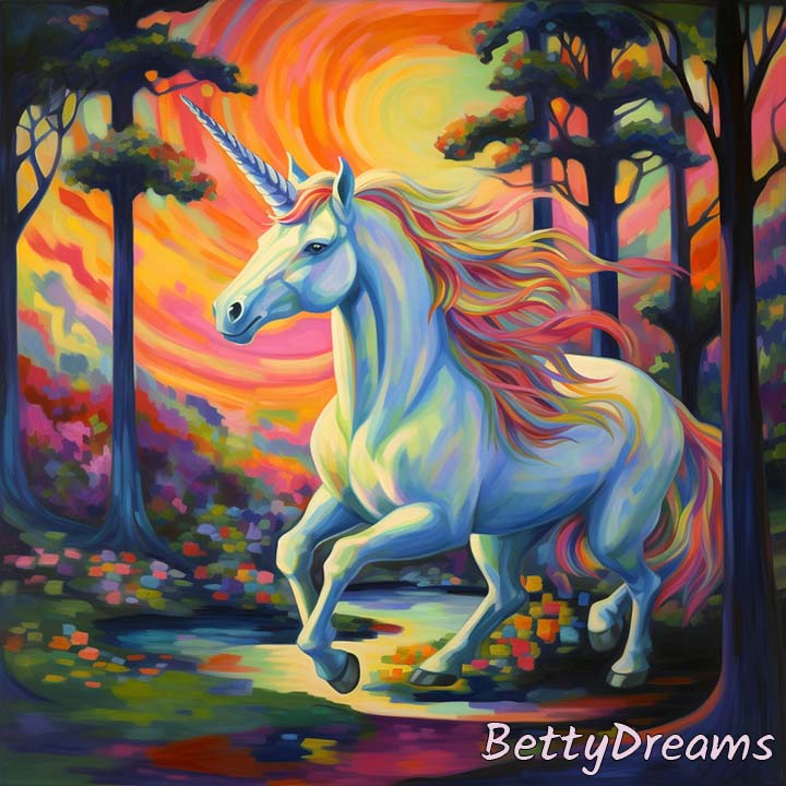 unicorn in the forest