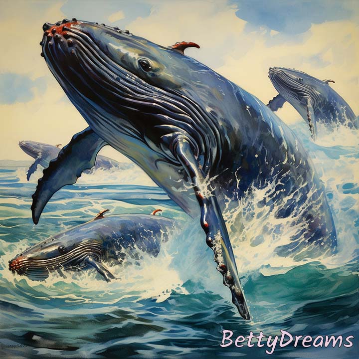 whale jumping