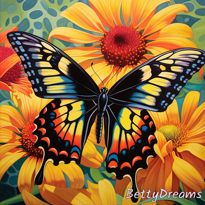 what does a black and yellow butterfly mean