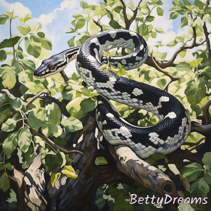 white and black snake dream