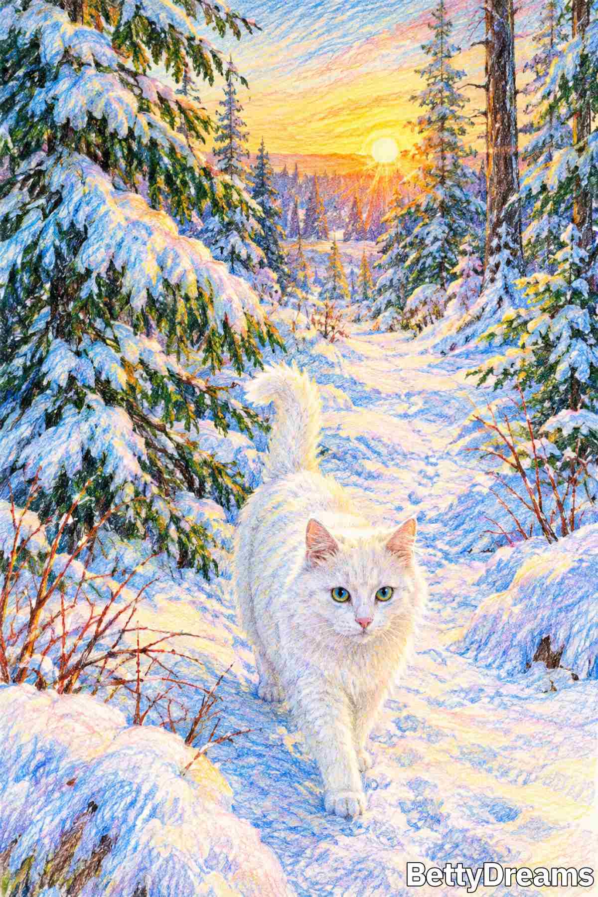 white cat in dream