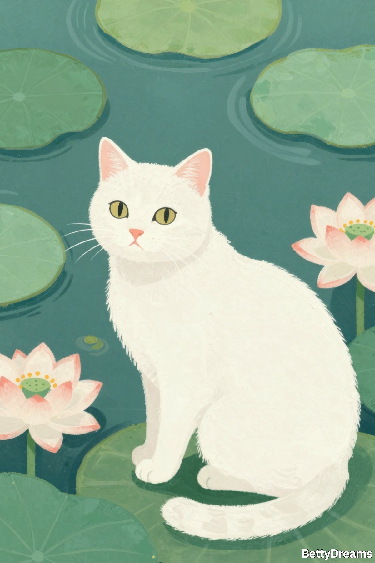 white cat in dream