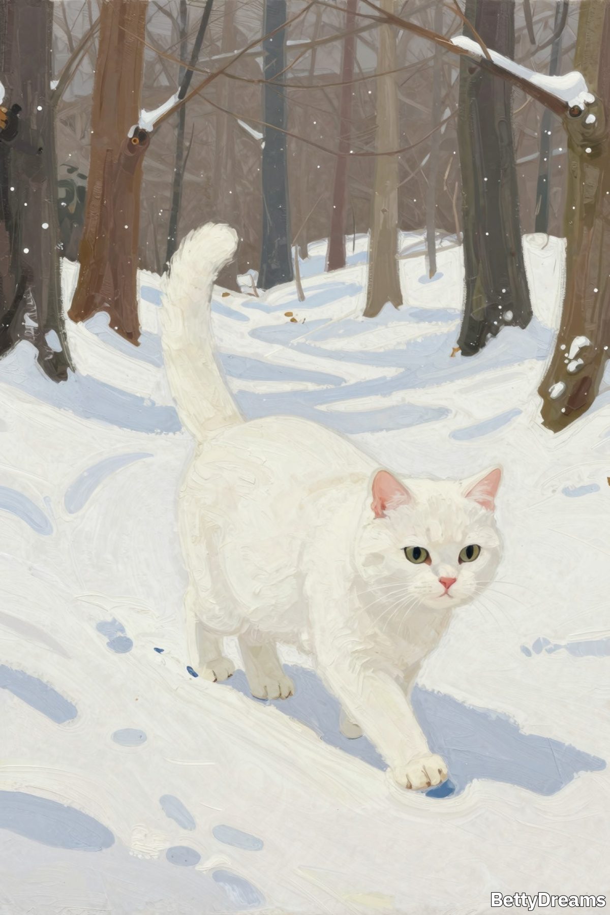 white cat appearing in dream