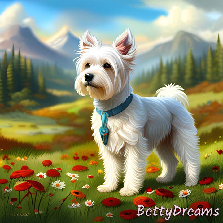 white dog in dream