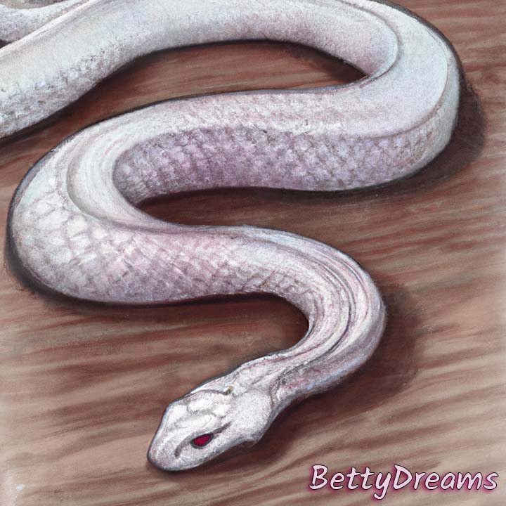 white snake on table