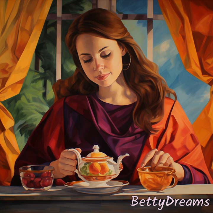 women drinking tea