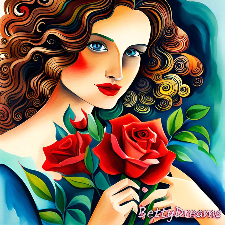 women holding red roses