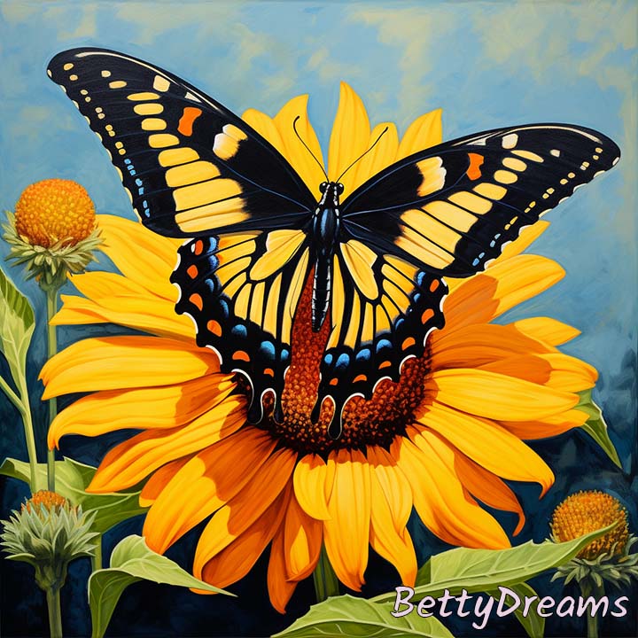 yellow and black butterfly